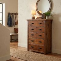 Barn Wood Chest: Some lifestyle images are created with AI for visualization purposes. Crafted from natural solid wood, each piece is unique and will vary.