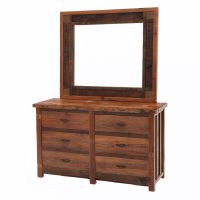 Reclaimed Heritage Richland 6 Drawer Barn Wood Dresser & Mirror