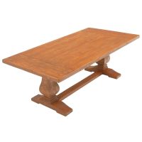 Reclaimed Trestle Oldwood Dining Table - Light Finish