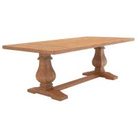 Reclaimed Trestle Oldwood Dining Table - Light Finish