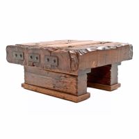 Reclaimed Wood Beam Rustic Coffee Table