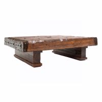 Reclaimed Wood Beam Rustic Coffee Table