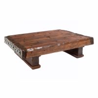 Reclaimed Wood Beam Rustic Coffee Table
