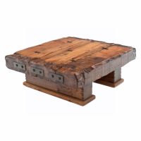 Reclaimed Wood Beam Rustic Coffee Table