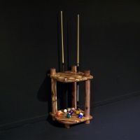 Red Cedar Log Log Corner Cue Rack