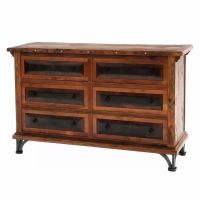 Red River Rustic Reclaimed 6 Drawer Dresser