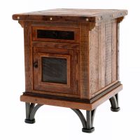 Red River Rustic Reclaimed Enclosed Nightstand