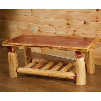 Rust Valley Red Cedar Open Shelf Coffee Table