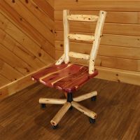 Rust Valley Red Cedar Rolling Office Chair