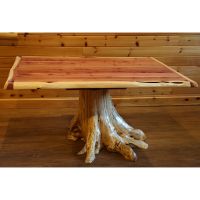 Red Cedar Stump Dining Table - 42" W x 72" L
