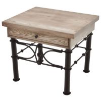 Refined Rustic Chic End Table