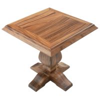 Refined Rustic Wood Square End Table shown in Golden Walnut