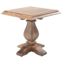 Refined Rustic Wood Square End Table shown in Golden Walnut