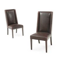 Regal Leather Upholstered Dining Chair - Burnt Umber Cypress Leather