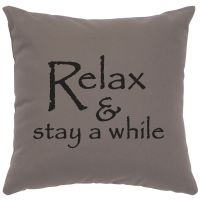 Relax Image Decor Pillow - Chrome Cotton