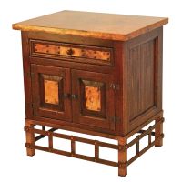 Remaches Country Hammered Copper Enclosed Nightstand
