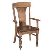 Renova Double Bent Barrel Dining Arm Chair - Sandstone Finish