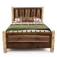 River Rustic Black Forest Barnwood Bed