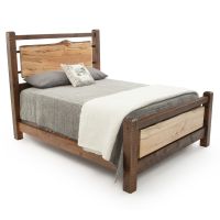 River Rustic Maple Barnwood Bed
