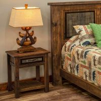 River Rustic Weathered 1 Drawer Barnwood Nightstand - Antique Barnwood Finish