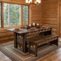 Barnwood Dining Bench: Some lifestyle images are created with AI for visualization purposes. Crafted from natural solid wood, each piece is unique and will vary.