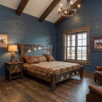 Barn Wood Nightstand: Some lifestyle images are created with AI for visualization purposes. Crafted from natural solid wood, each piece is unique and will vary.
