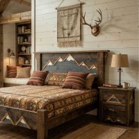 2 Drawer Nightstand: Some lifestyle images are created with AI for visualization purposes. Crafted from natural solid wood, each piece is unique and will vary.