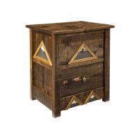 Rocky Mountain Barnwood 2 Drawer Nightstand