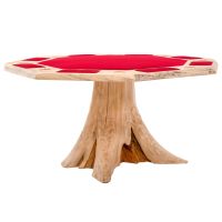Royal Flush Cedar Stump Poker Table