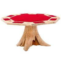 Royal Flush Cedar Stump Poker Table