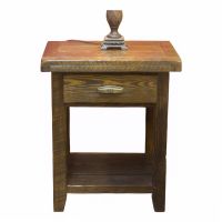 Rural Root 1 Drawer Weathered Wood Nightstand