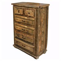 Rural Root 6 Drawer Weathered Wood Bachelor Chest