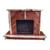 Rust Valley Red Cedar Electric Fireplace
