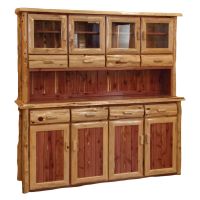 Rust Valley Red Cedar Four Door Buffet & Hutch