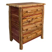 Rust Valley Red Cedar Log 4 Drawer Chest