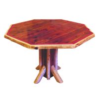 Rust Valley Red Cedar Octagon Pedestal Table