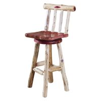 Rust Valley Red Cedar Swivel Backed Bar Stool