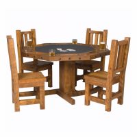 Rustic Barnwood Reversible Top Poker Table