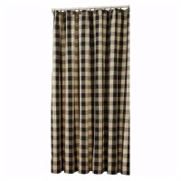 Rustic Black Checkered Shower Curtain
