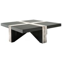 Rustic Chic Coffee Table - Ebony Mahogany - Urban Graphite Reclaimed Wood
