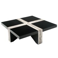 Rustic Chic Coffee Table - Ebony Mahogany - Urban Graphite Reclaimed Wood