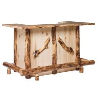 Rustic Colorado Aspen Log Bar