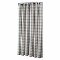 Rustic Dove Gray Checkered Shower Curtain