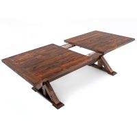 Rustic Farmstead Gathering Dining Table - Blasted Alder - Rustic Redwood Finish
