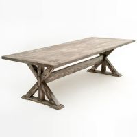 Rustic Farmstead Gathering Dining Table - Blasted Oak - Urban Graphite Finish