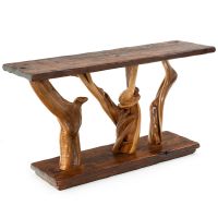 Rustic Juniper Sofa Table - Rustic Barnwood Blasted Alder & Natural Juniper