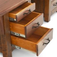 Rustic Mosaic Live Edge Walnut Executive Barnwood Desk