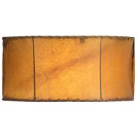 Rustic Rawhide Drum Lampshade shown in Buckskin