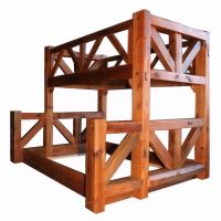 Rustic Reclaimed Barn Wood Timber Frame Bunk Bed