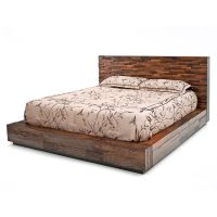 Rustic Reclaimed Strip 4 Drawer Platform Bed
